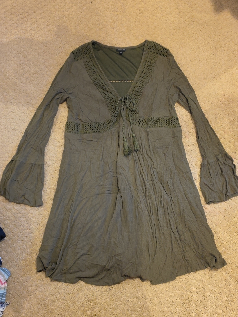 Torrid Olive Scoop Neck Shell Dress